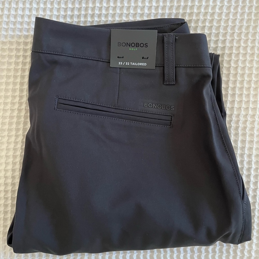 Black Bonobos Tailored Golf Pants. Size 33x32
